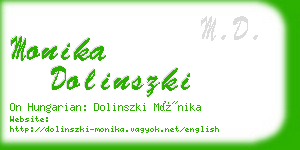 monika dolinszki business card